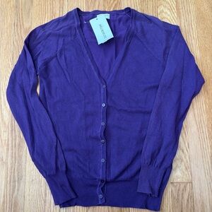 NWT Women’s Luxurious Purple Cardigan by Melrose Chic - Size Small